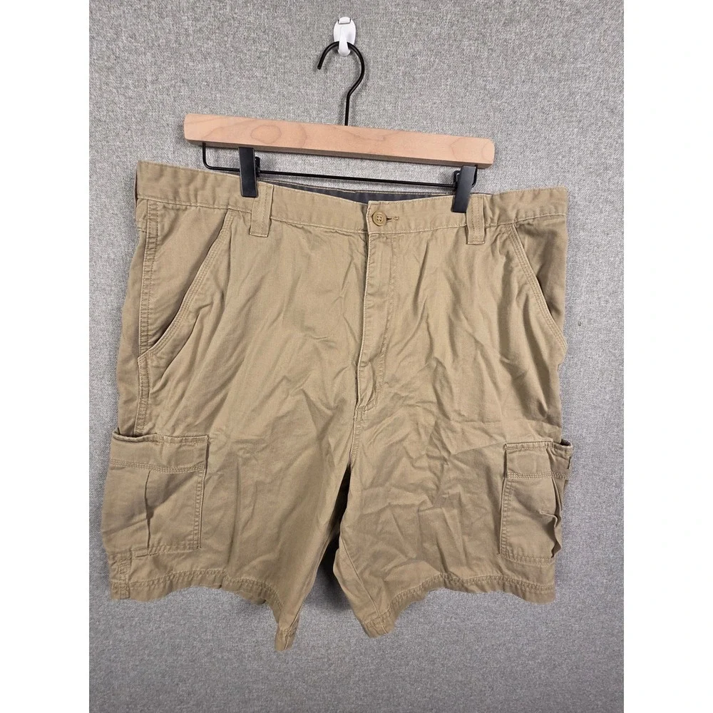Wrangler Hero Mens 40 Tan Khaki Cargo Shorts Cotton Twill 60CMWGR